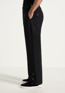 Boris - Tailored Button Cuff Pants - Black