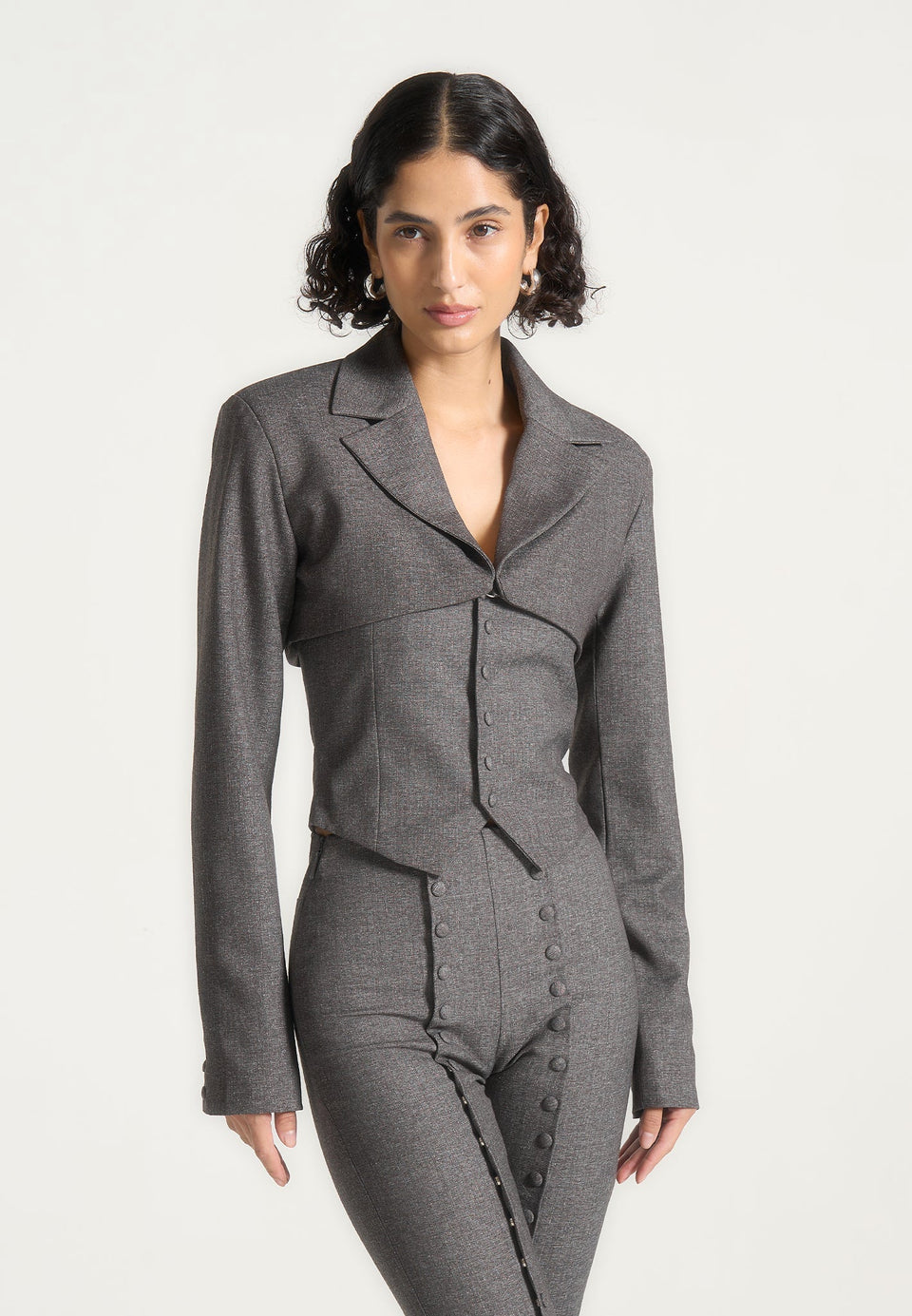lise-cropped-tailored-blazer-and-button-detail-bandeau-dark-grey