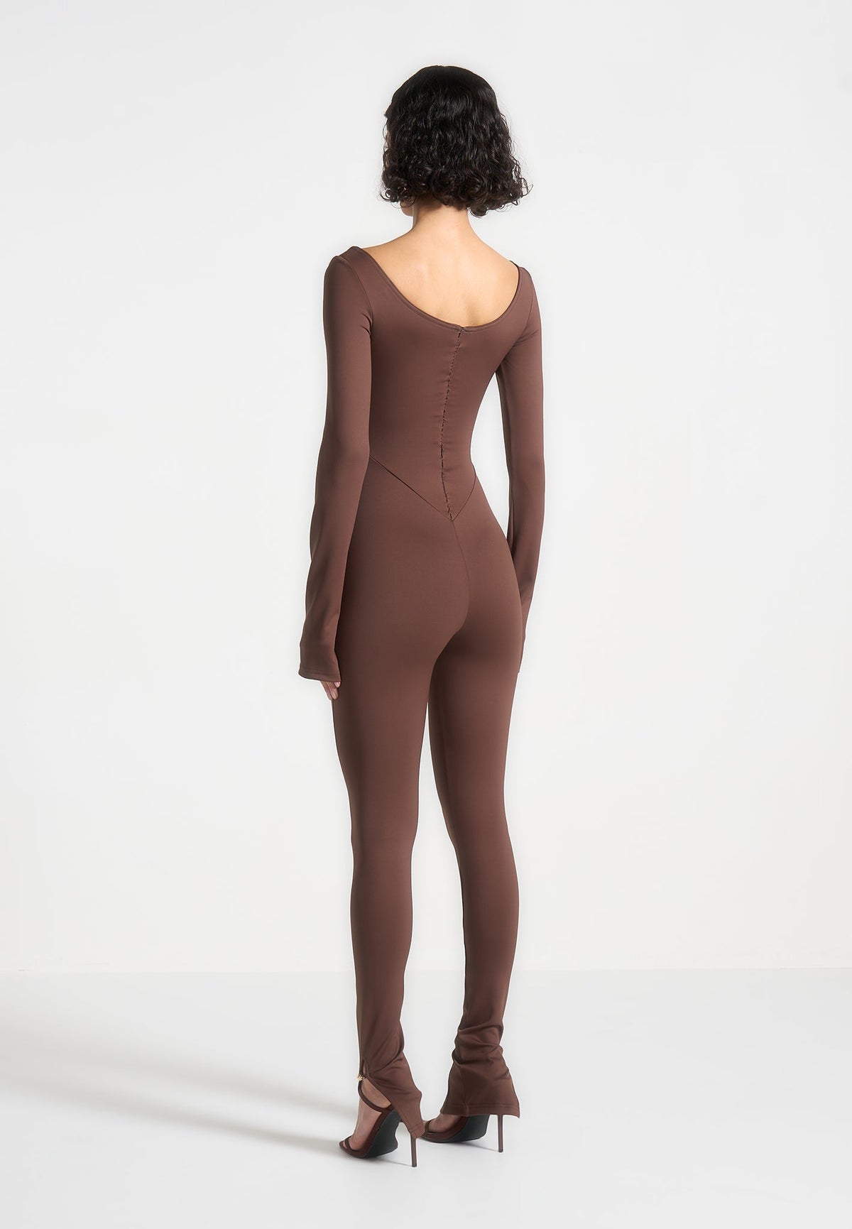 twisted-bust-off-shoulder-jumpsuit-brown