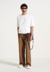 Leon - Boxy Cropped T-Shirt - White