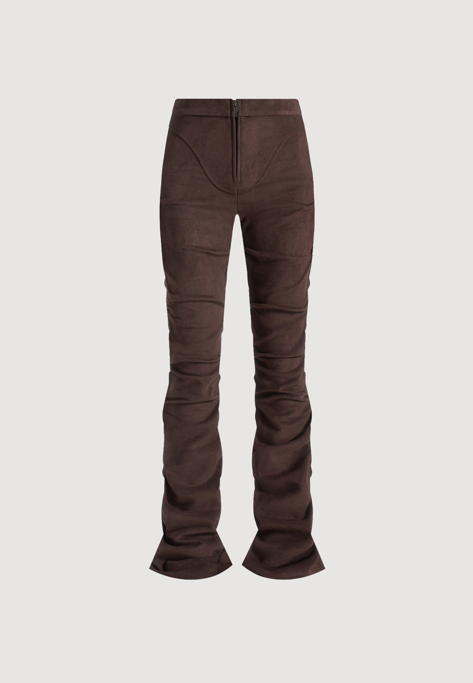 caroline-tacked-suede-fit-and-flare-trousers-brown
