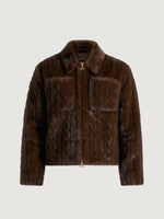 david-plush-cable-embossed-jacket-brown