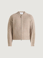 gaby-speckled-cable-knit-zip-cardigan-beige