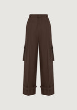 danielle-tailored-pleated-cargo-trousers-brown