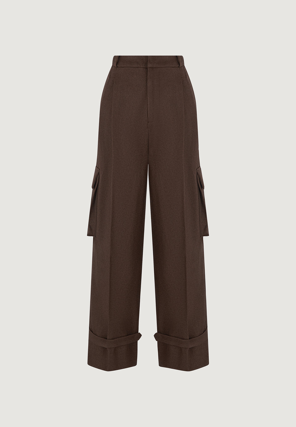 danielle-tailored-pleated-cargo-trousers-brown