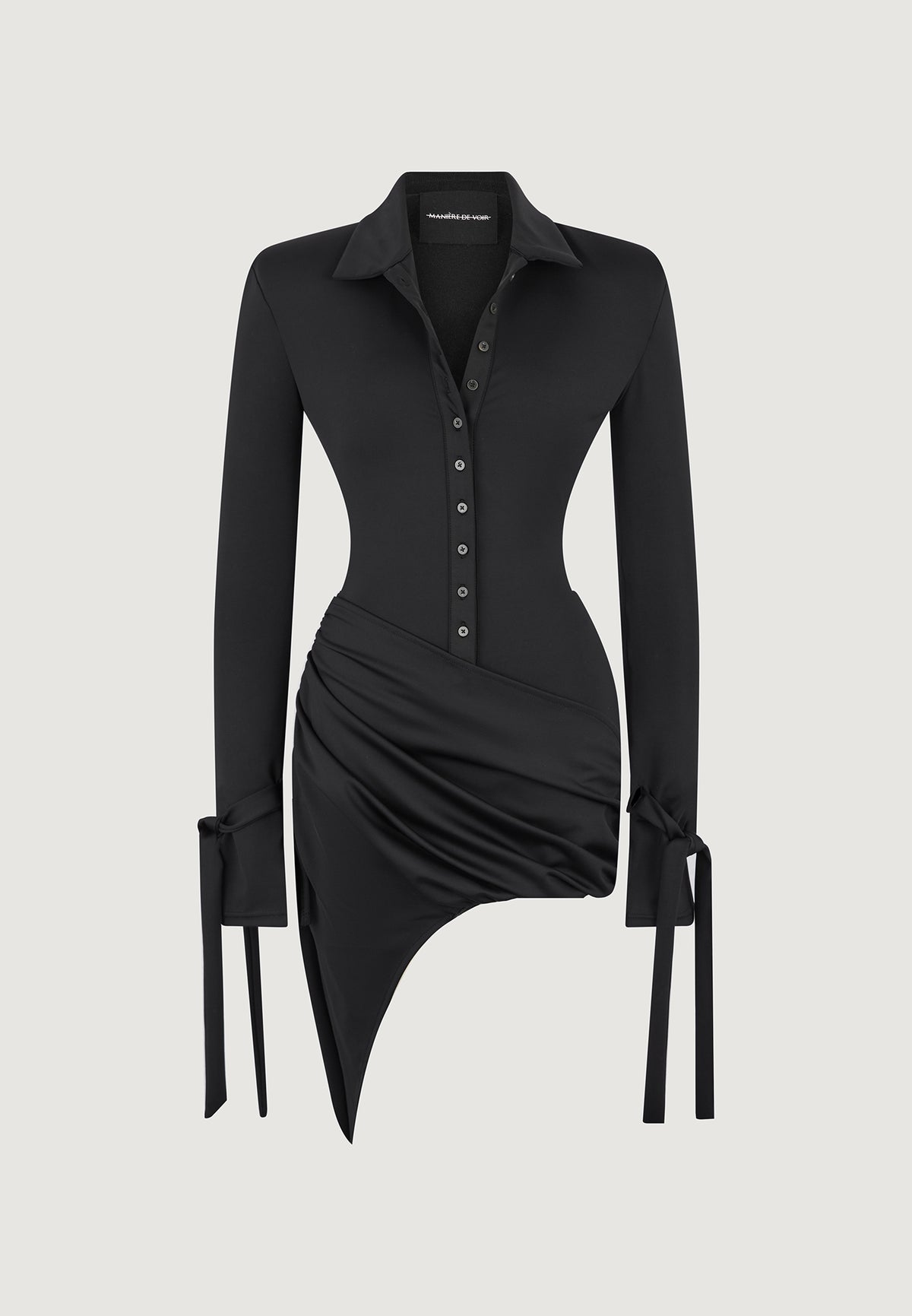 diane-draped-asymmetric-mini-dress-black