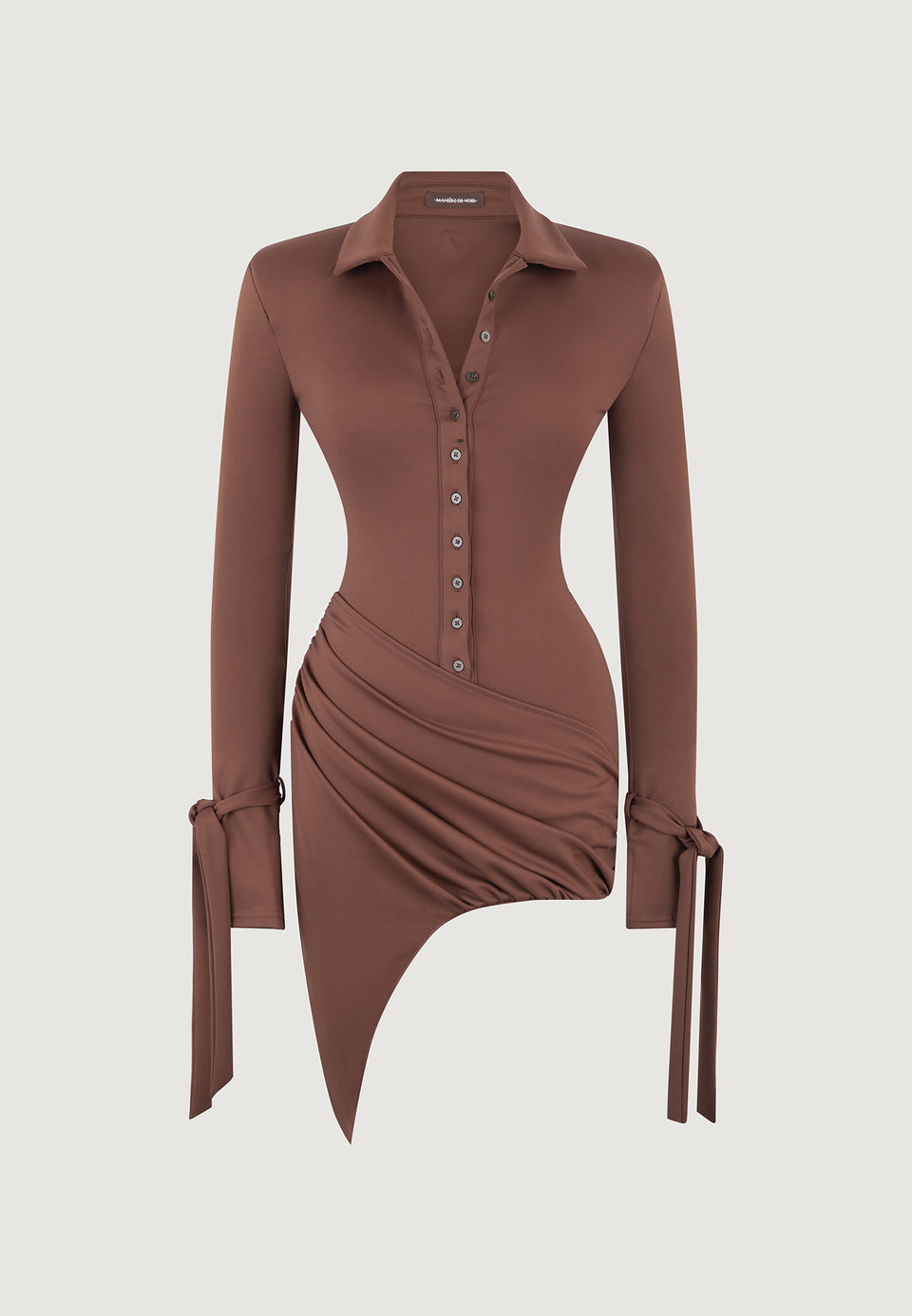 diane-draped-asymmetric-mini-dress-brown