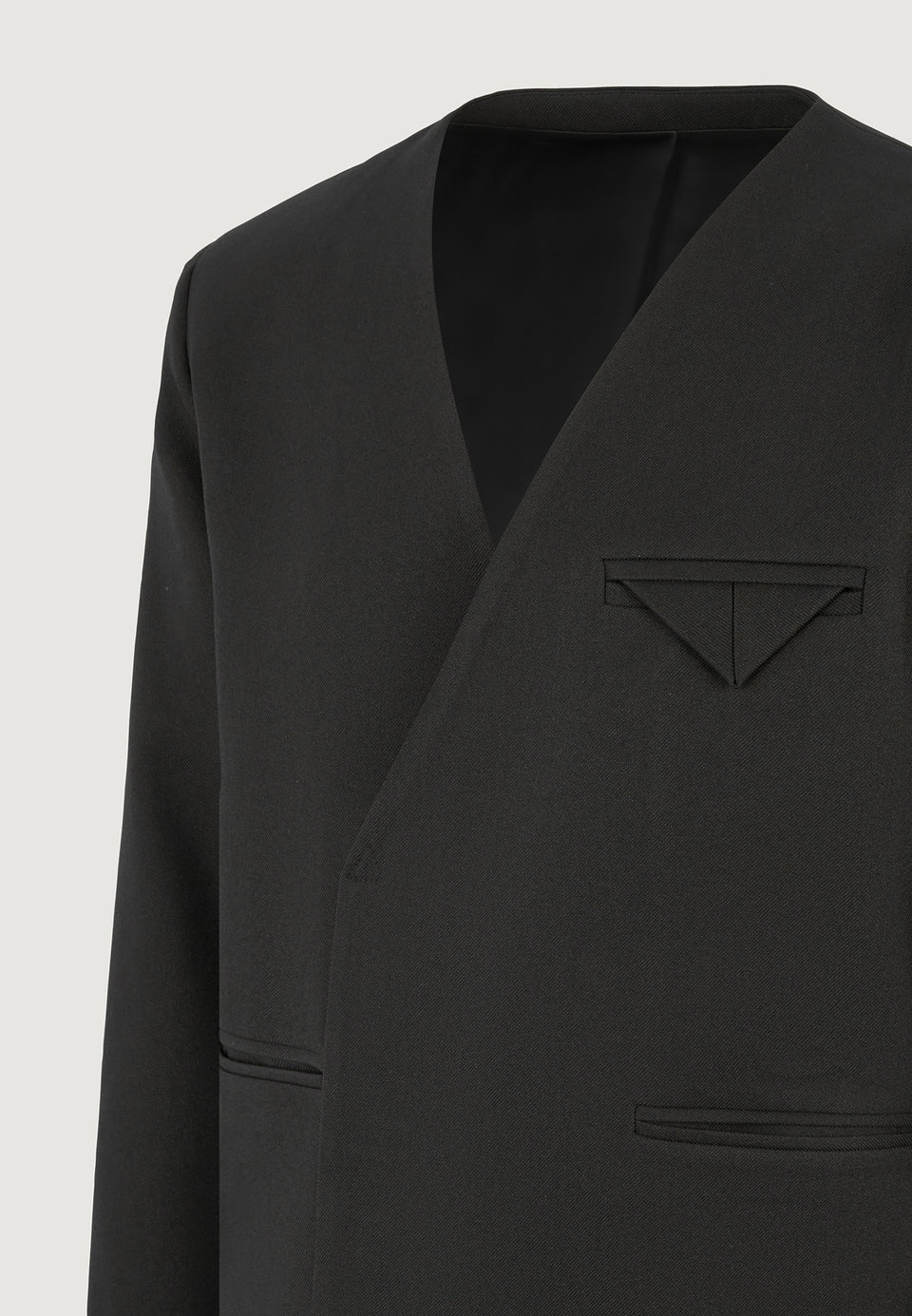 colin-collarless-double-breasted-minimal-blazer-black