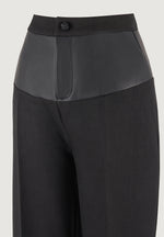 blanche-leather-panel-tailored-trousers-black