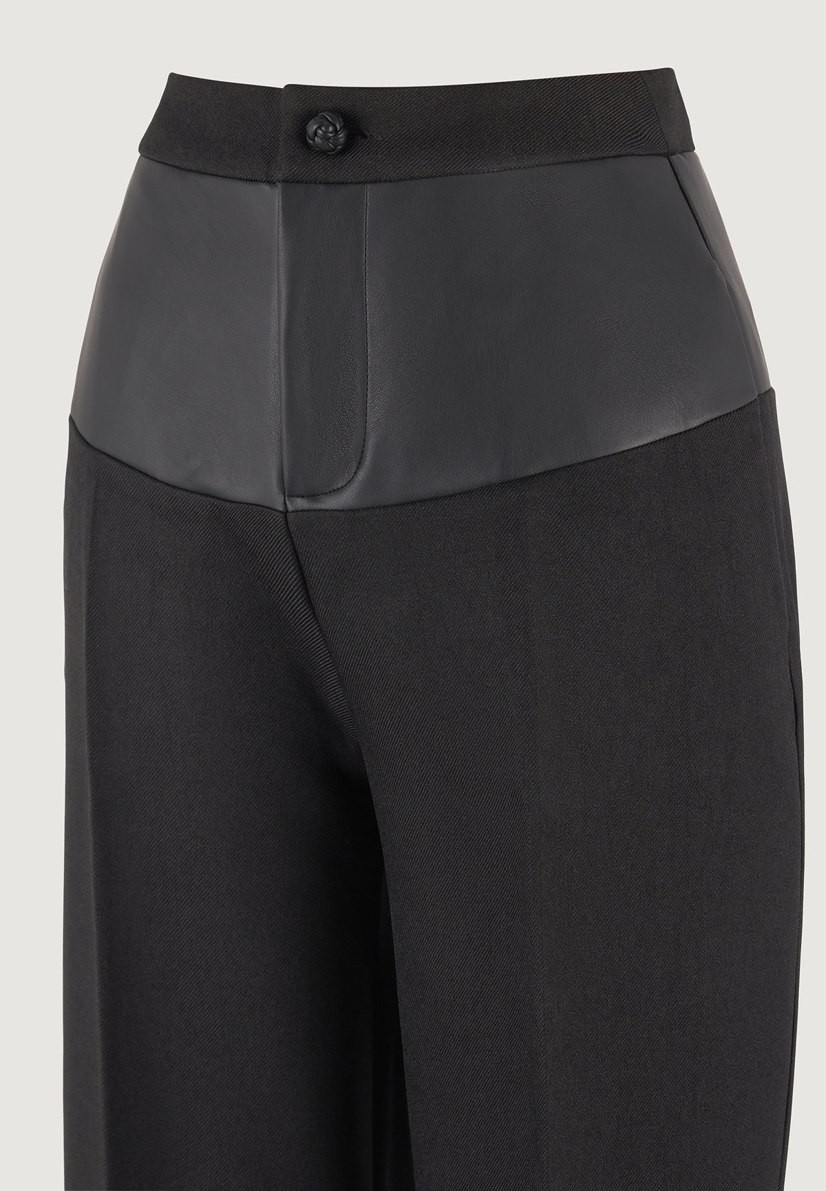 blanche-leather-panel-tailored-trousers-black