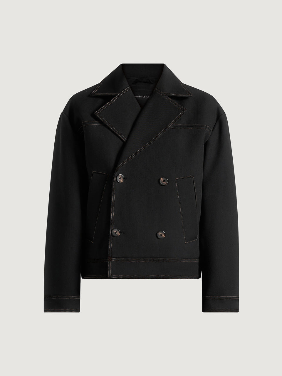 mika-unisex-tailored-double-breasted-jacket-with-contrast-stitch-black