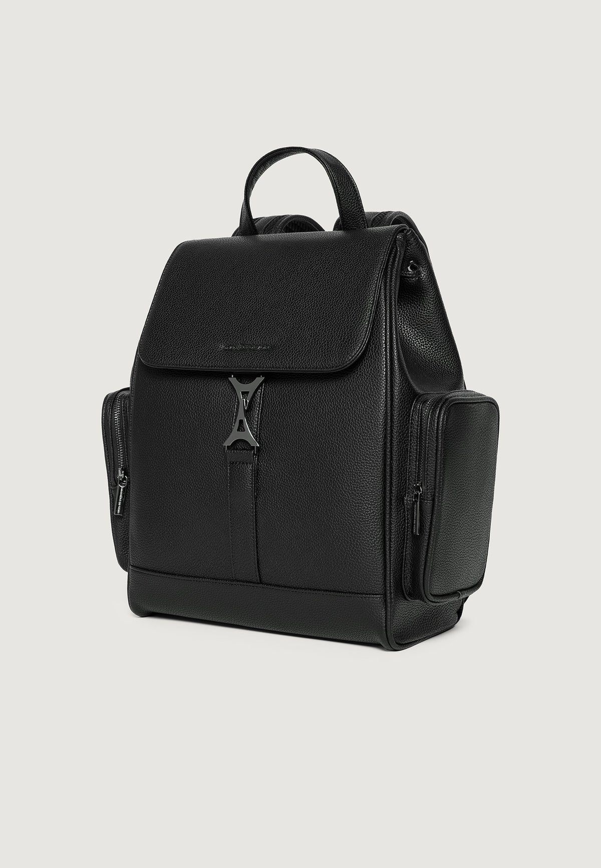 maloe-pebbled-leather-eiffel-clasp-backpack-black