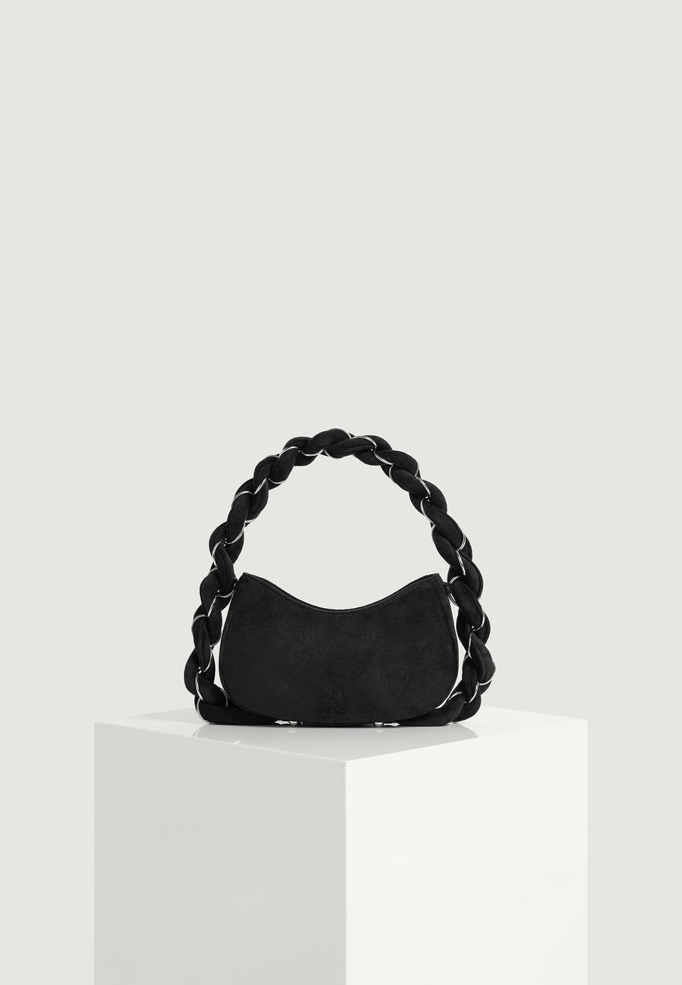 somme-suede-handbag-black-silver