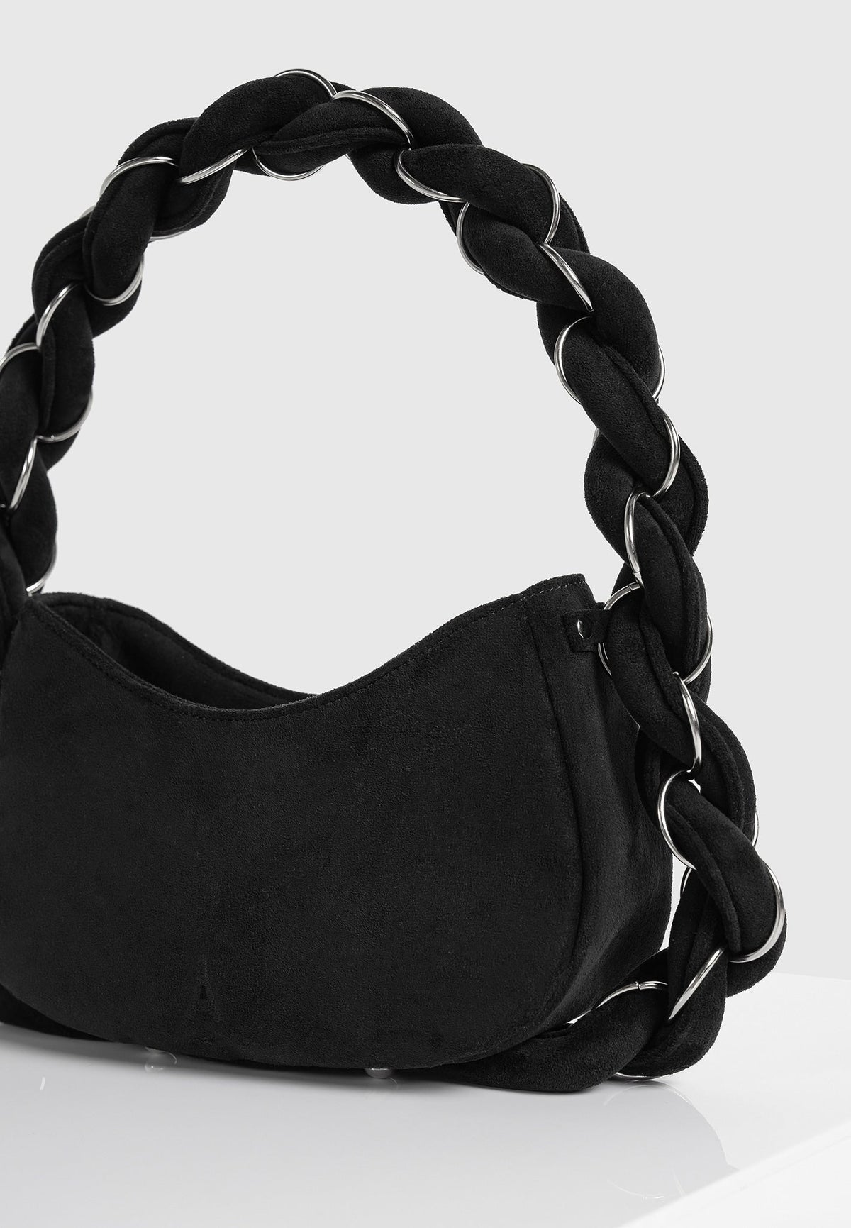 somme-suede-handbag-black-silver