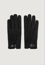 Mario - Suede & Leather Gloves - Black