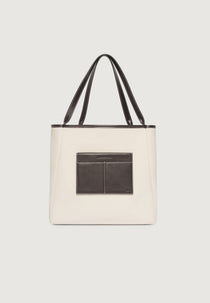 Dakota - Unisex Reversible Leather & Suede Tote Bag - Brown