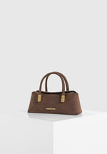 Annelise - Suede Baguette Bag - Brown