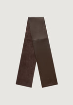 melia-reversible-leather-suede-scarf-brown