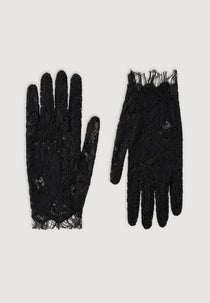 Rhea - Lace Gloves - Black
