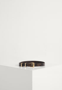 Lilian - Python Belt - Brown/Gold
