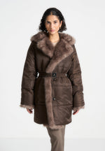 alima-fur-longline-belted-coat-brown