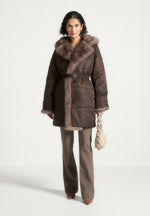 alima-fur-longline-belted-coat-brown