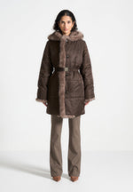 alima-fur-longline-belted-coat-brown