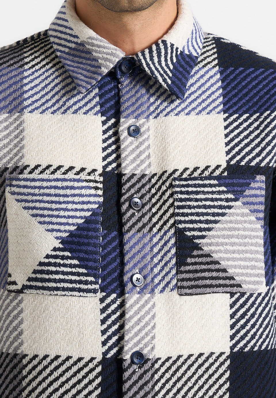 rune-unisex-check-overshirt-navy