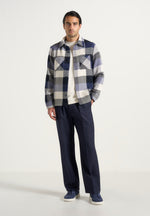 rune-unisex-check-overshirt-navy