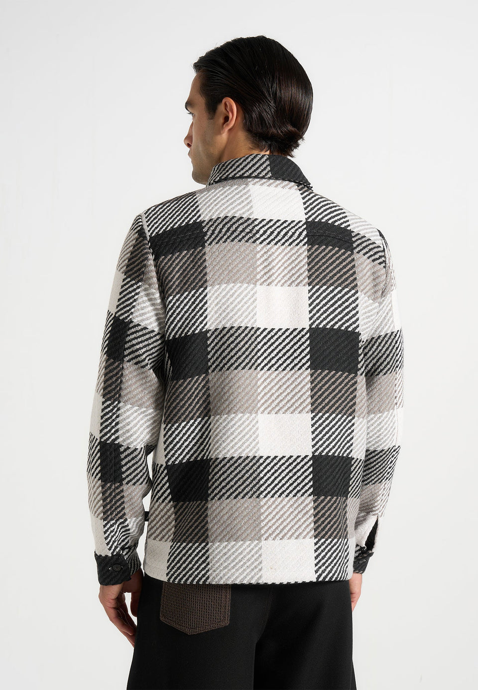 rune-unisex-check-overshirt-black