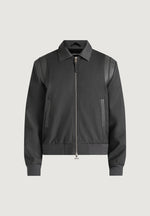 Denis - Tailored Wool-Blend Letterman Jacket - Grey
