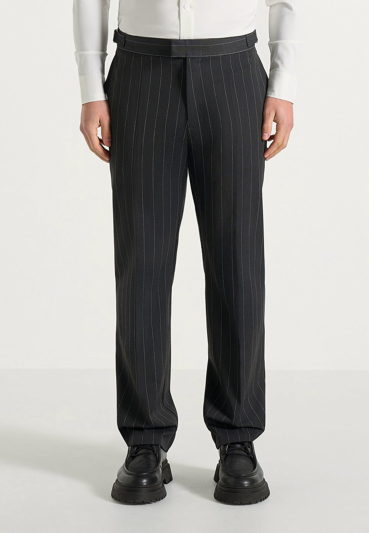Joseph - Regular Fit Pinstripe Dress Pants - Grey