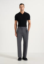 Dorian - Pleated Tailored Wool-Blend Pants - Grey