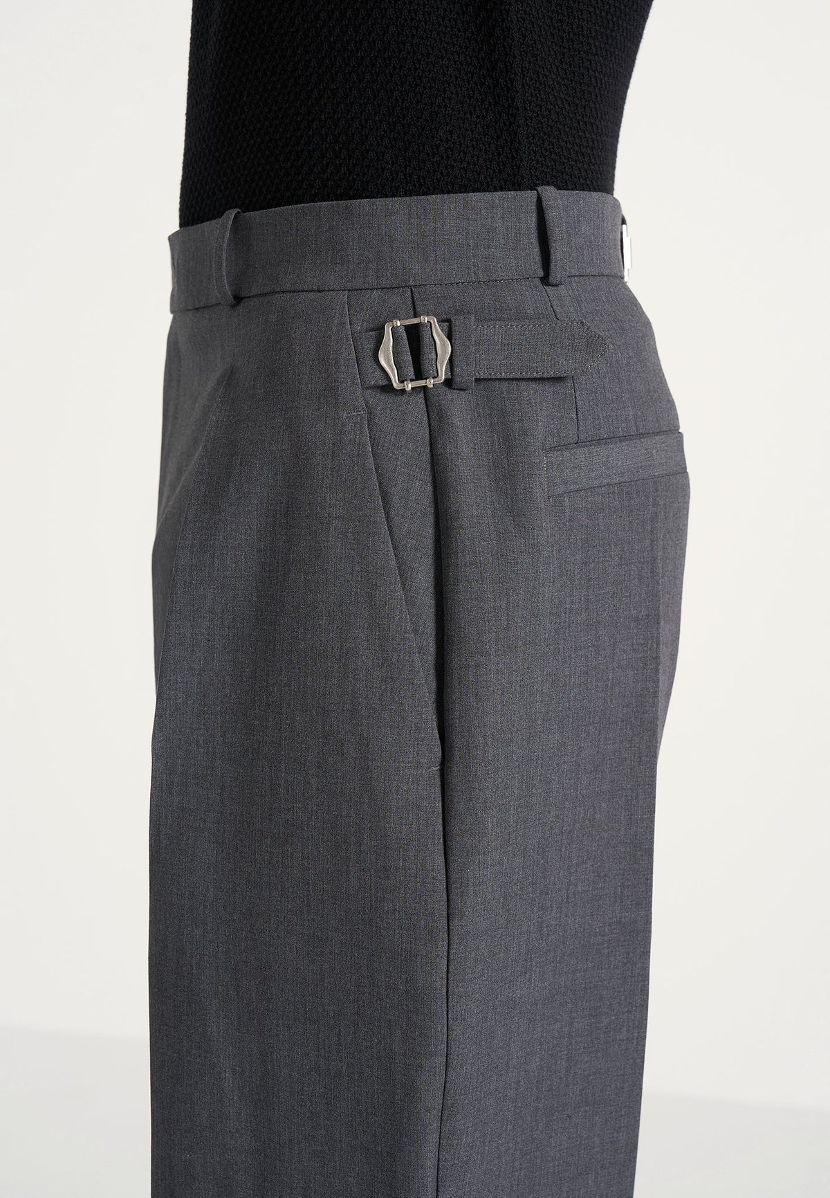 Dorian - Pleated Tailored Wool-Blend Pants - Grey