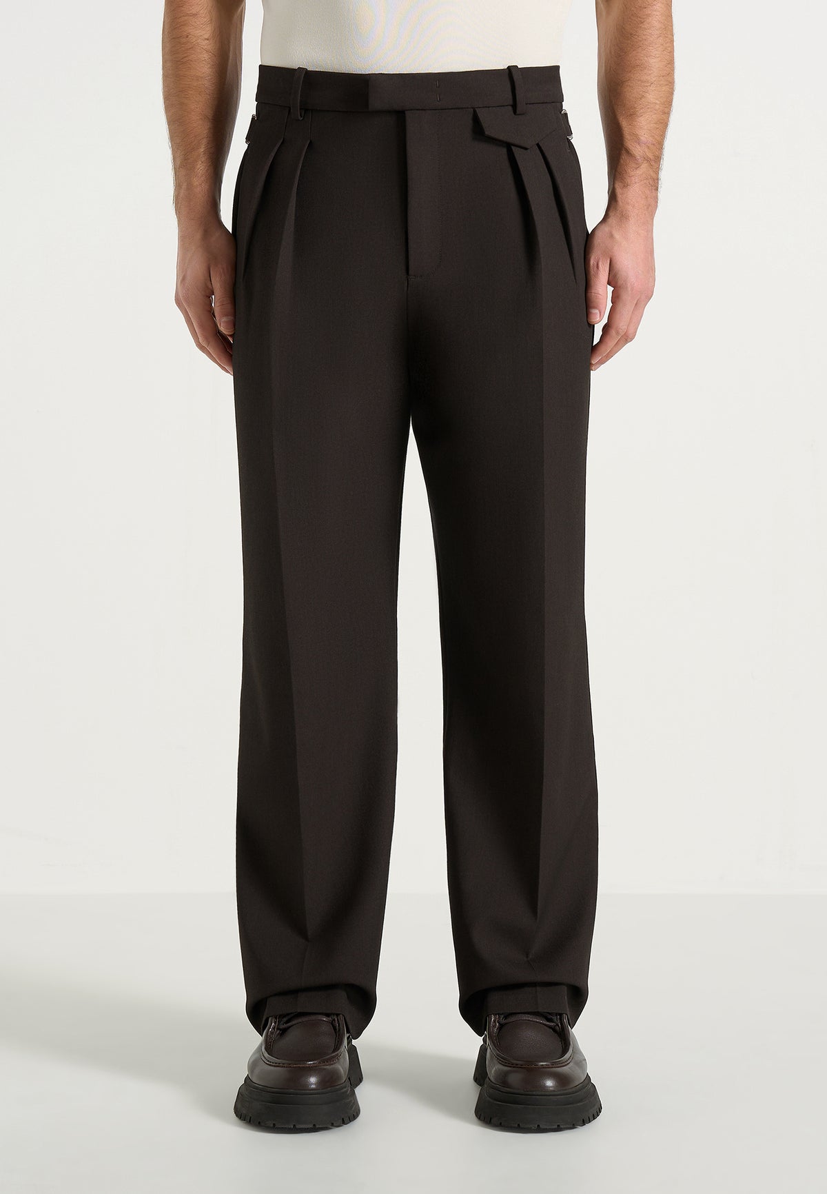 pierre-twin-pleat-tailored-trousers-dark-brown