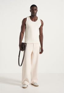 VS001 - Ribbed Cotton Tank Top - Cream
