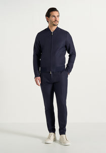Sami - Tailored Bomber Jacket - Navy