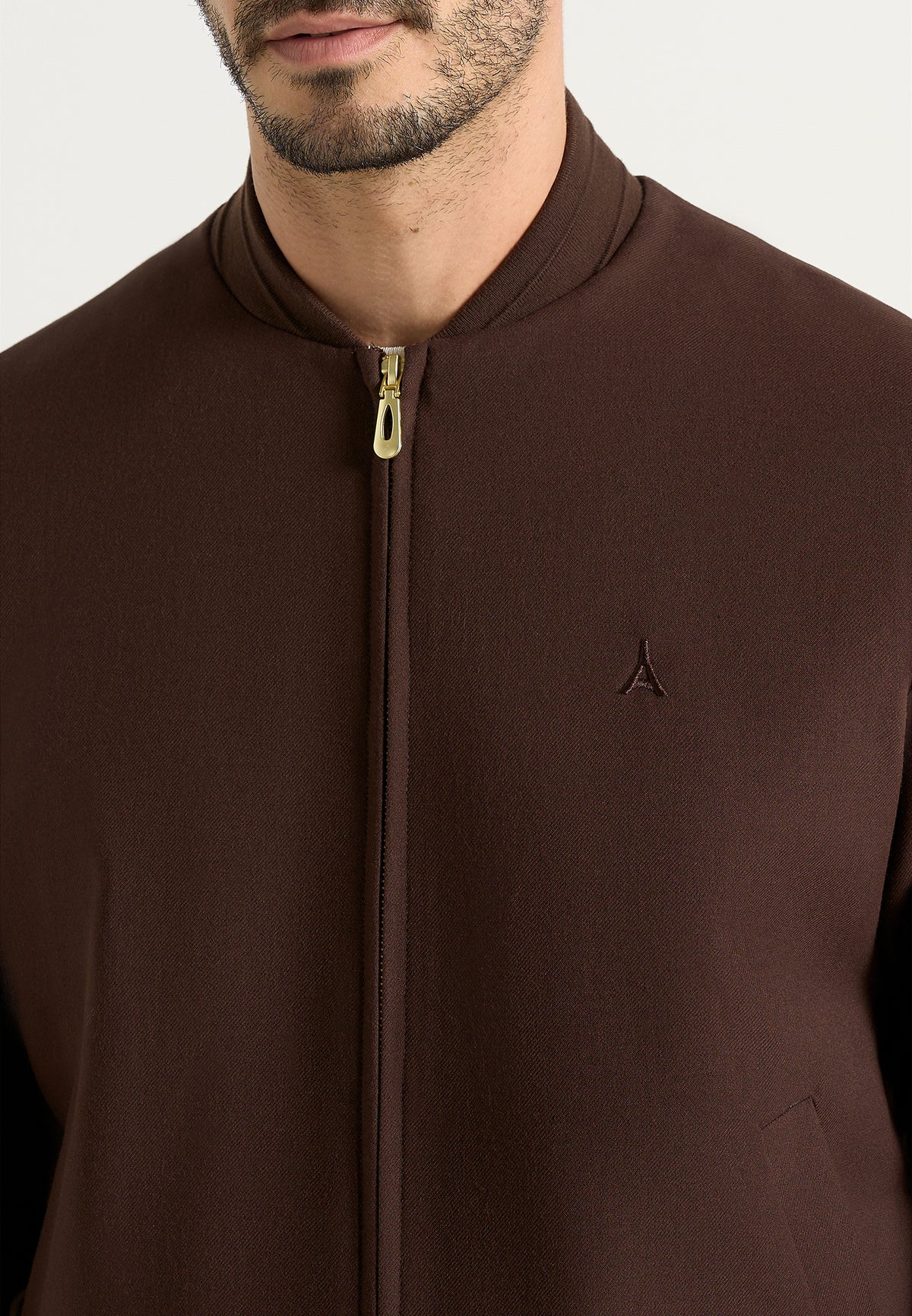 Sami - Tailored Wool-Blend Bomber Jacket - Brown