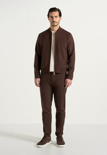 Sami - Tailored Wool-Blend Bomber Jacket - Brown