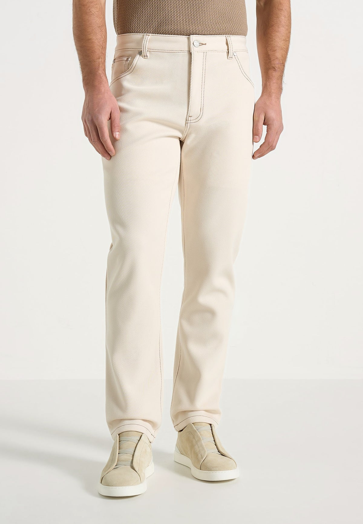 DN001 - Tapered Fit Jeans - Cream