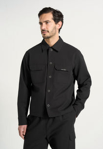 Milo - Textured Cargo Jacket - Black