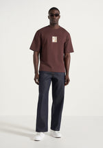 thibault-bird-detail-cotton-t-shirt-brown