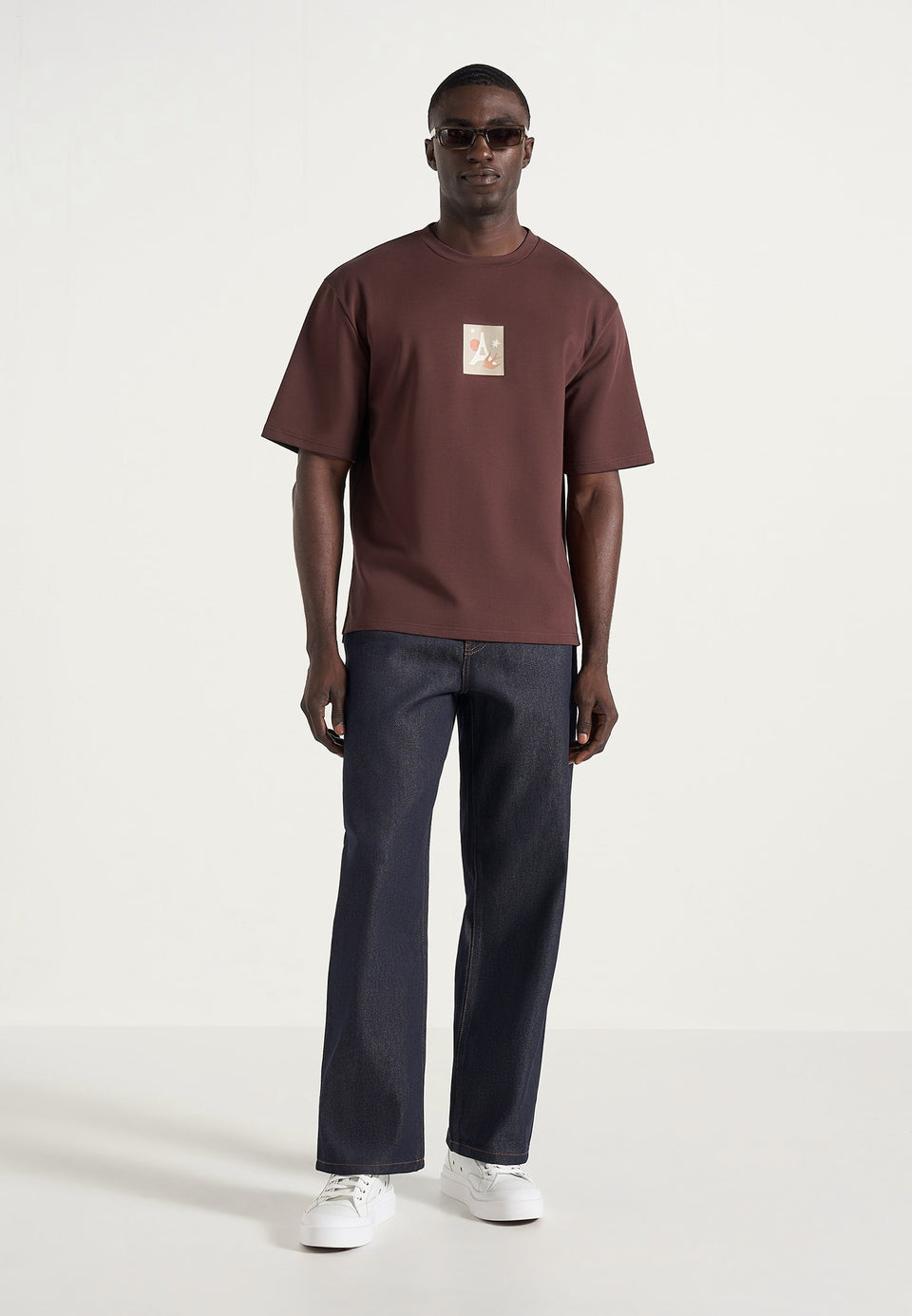 thibault-bird-detail-cotton-t-shirt-brown
