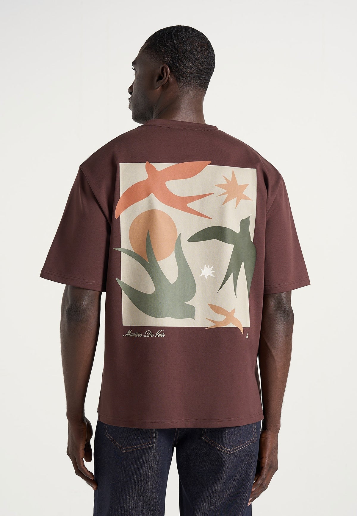 thibault-bird-detail-cotton-t-shirt-brown