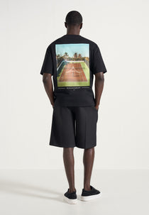 Aaron - Club Saint-Tropez Cotton T-Shirt - Black