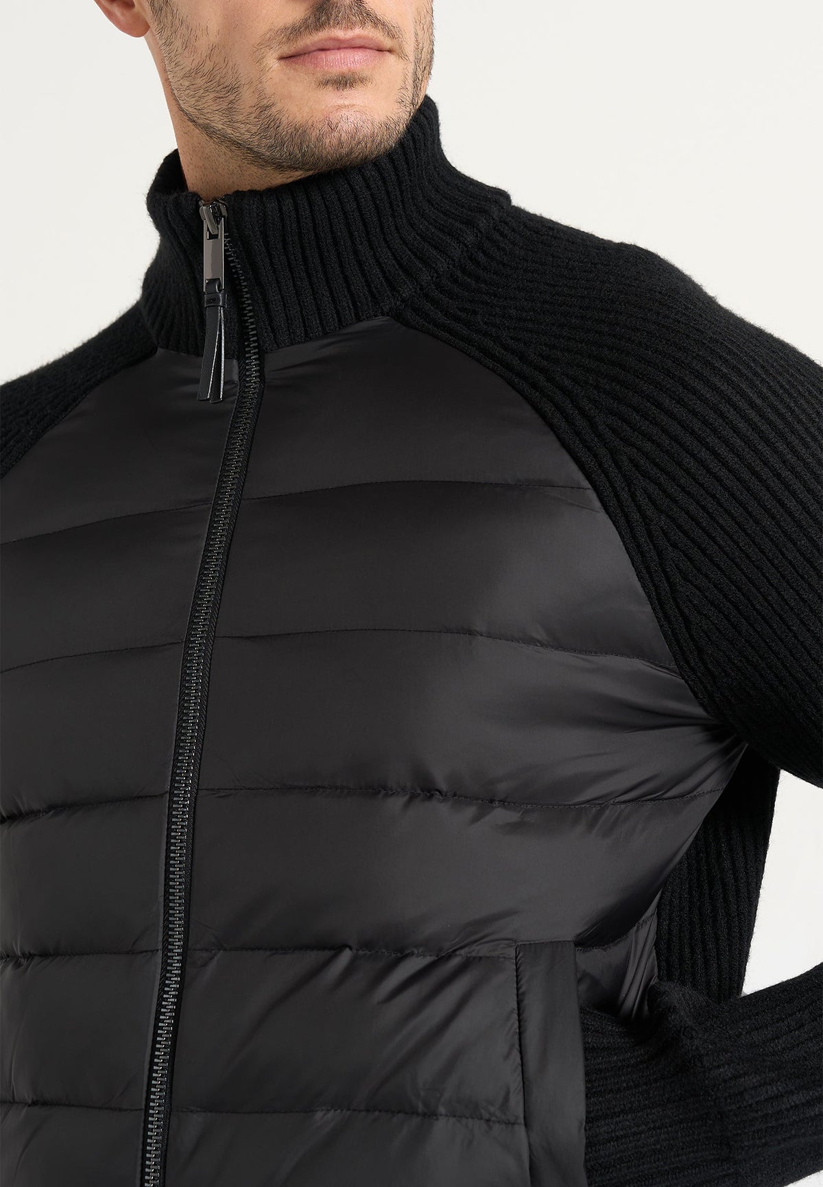 Scott - Puffer & Knit Jacket - Black