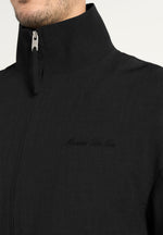 Ace - Boxy Cropped Wool-Blend Track Jacket - Black