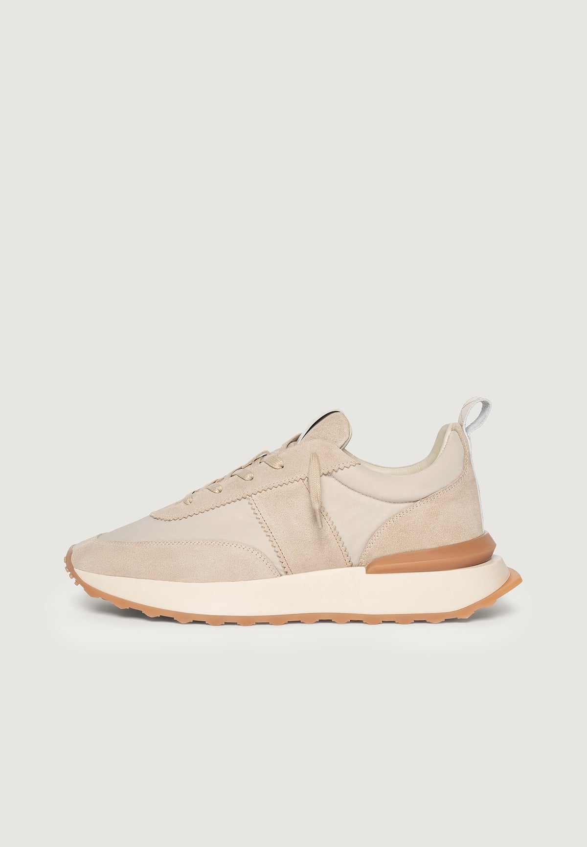 Monaco - Suede and Nylon Runner - Cream