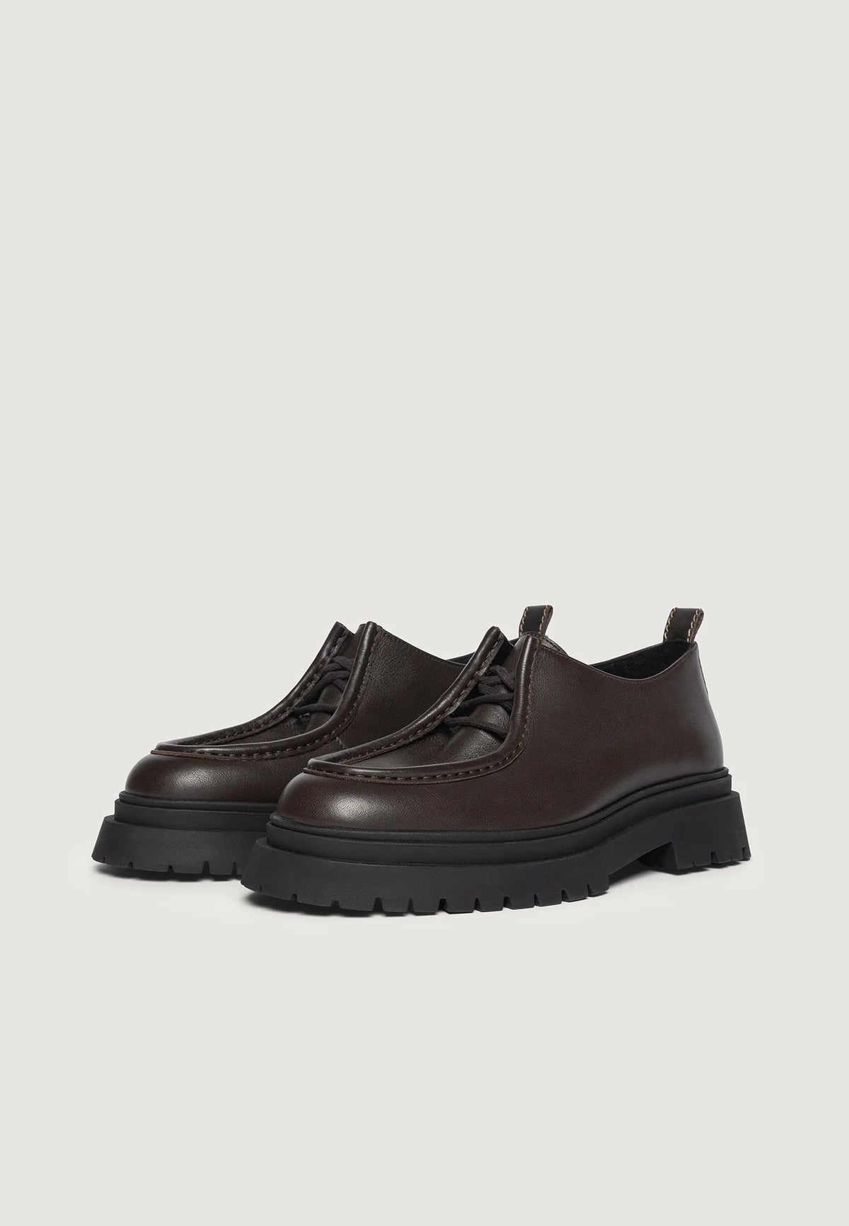 Lille - Leather Lace Up Shoe - Brown