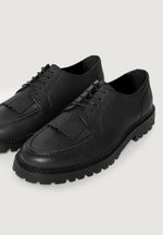 Fernand - Leather Fringe Derby Shoe - Black